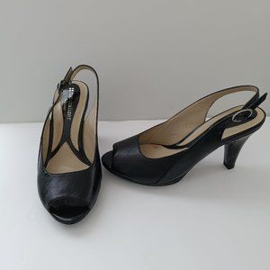 Naturalizer black peep toe heels Size 5 M